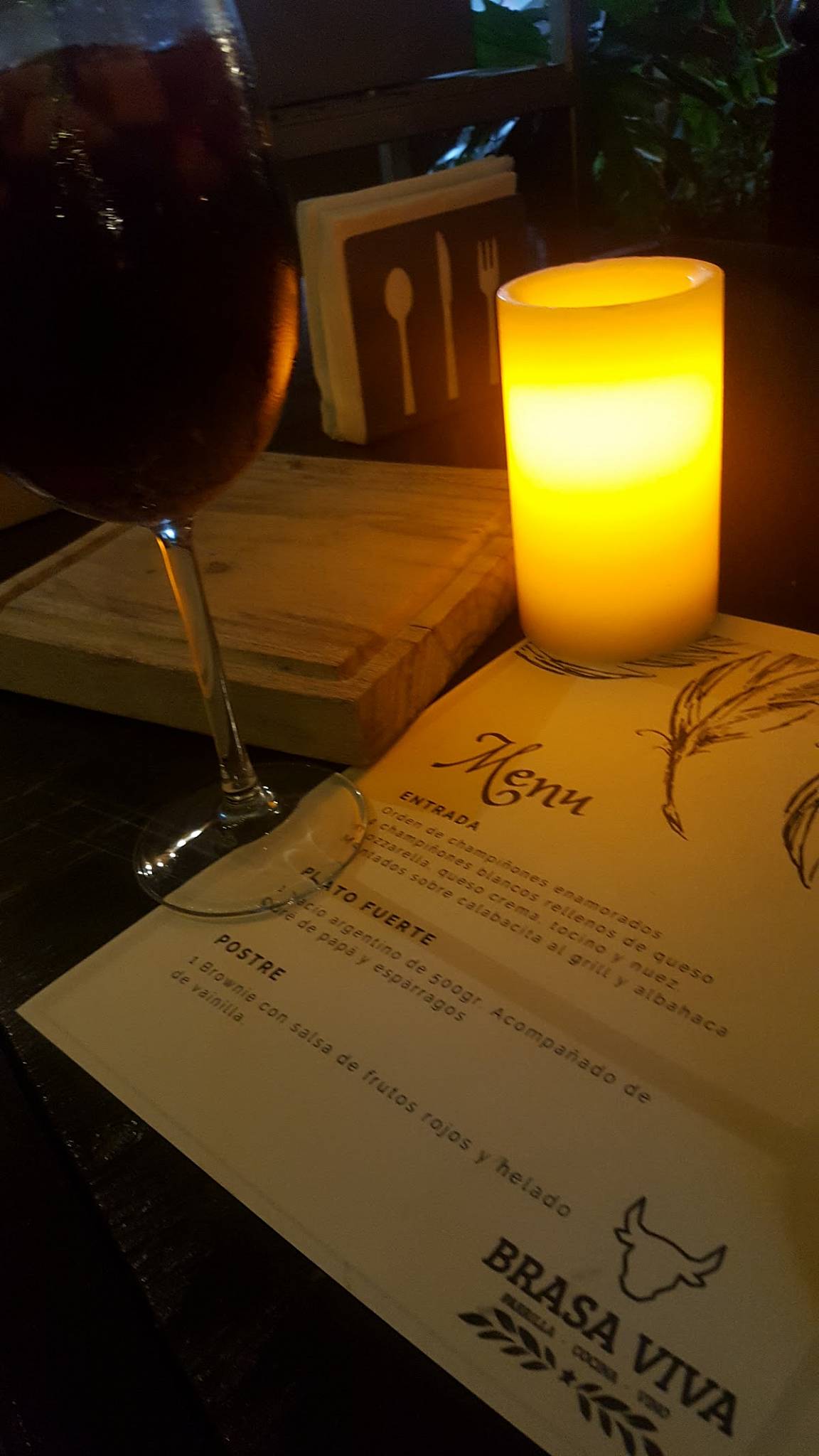 Carta de Restaurante Brasa Viva