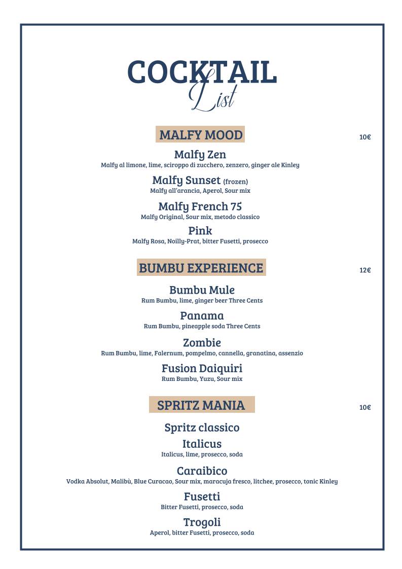 Menu di Vecchi Trogoli 