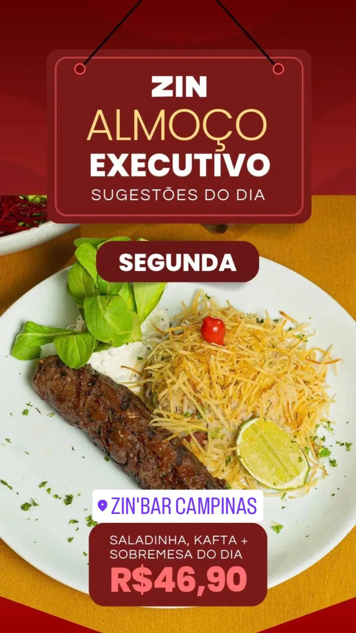 Zin'Bar cardápio