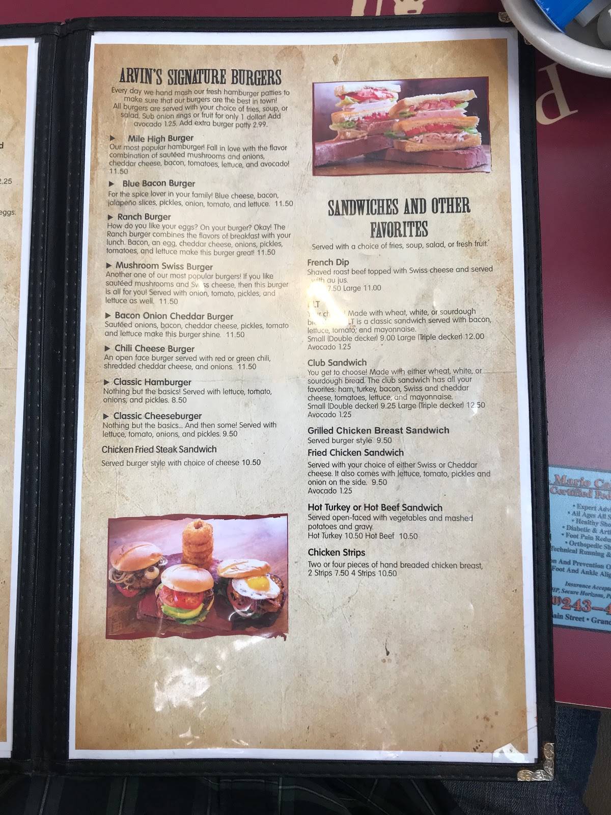 Menu at Pufferbelly Station Restaurant, Grand Junction