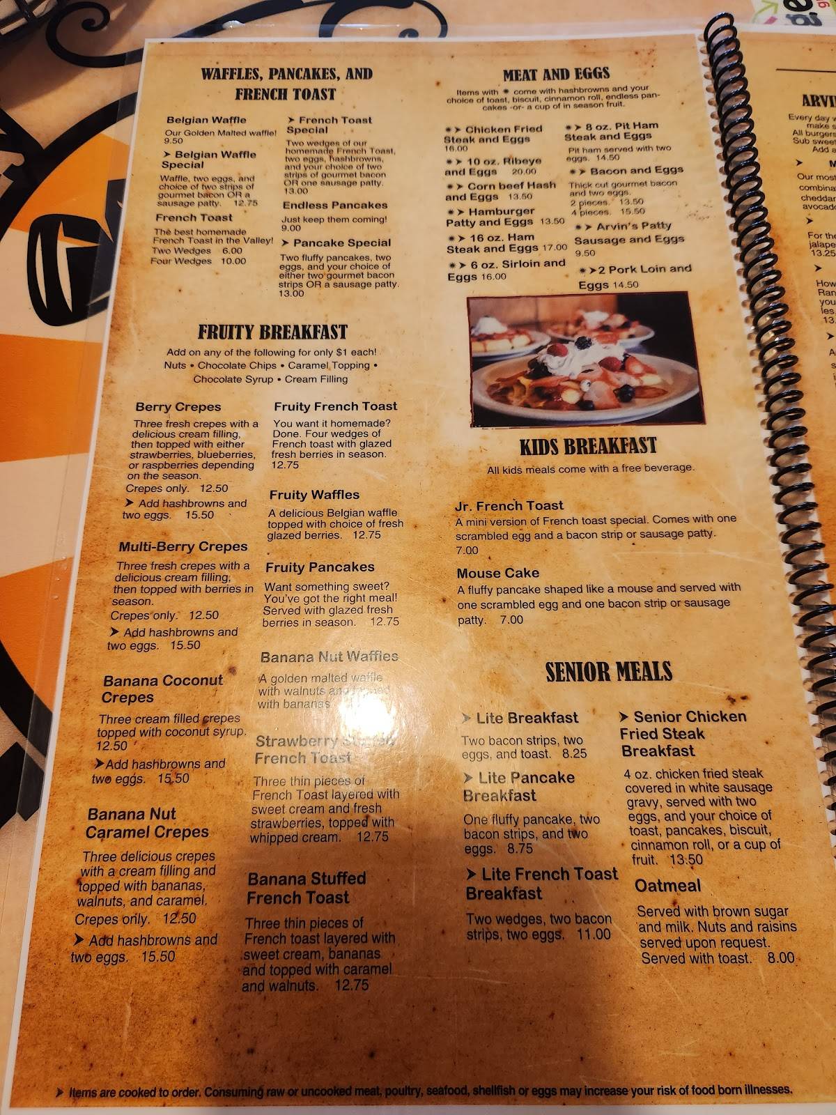 Menu at Pufferbelly Station Restaurant, Grand Junction