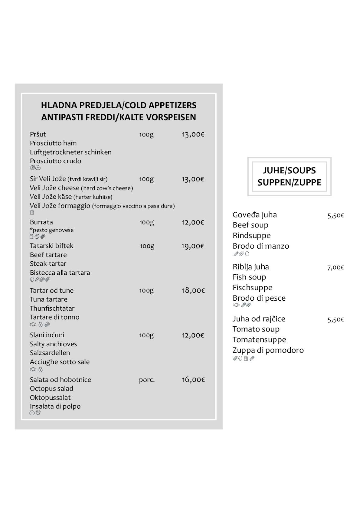 Menu di Restoran Punto 