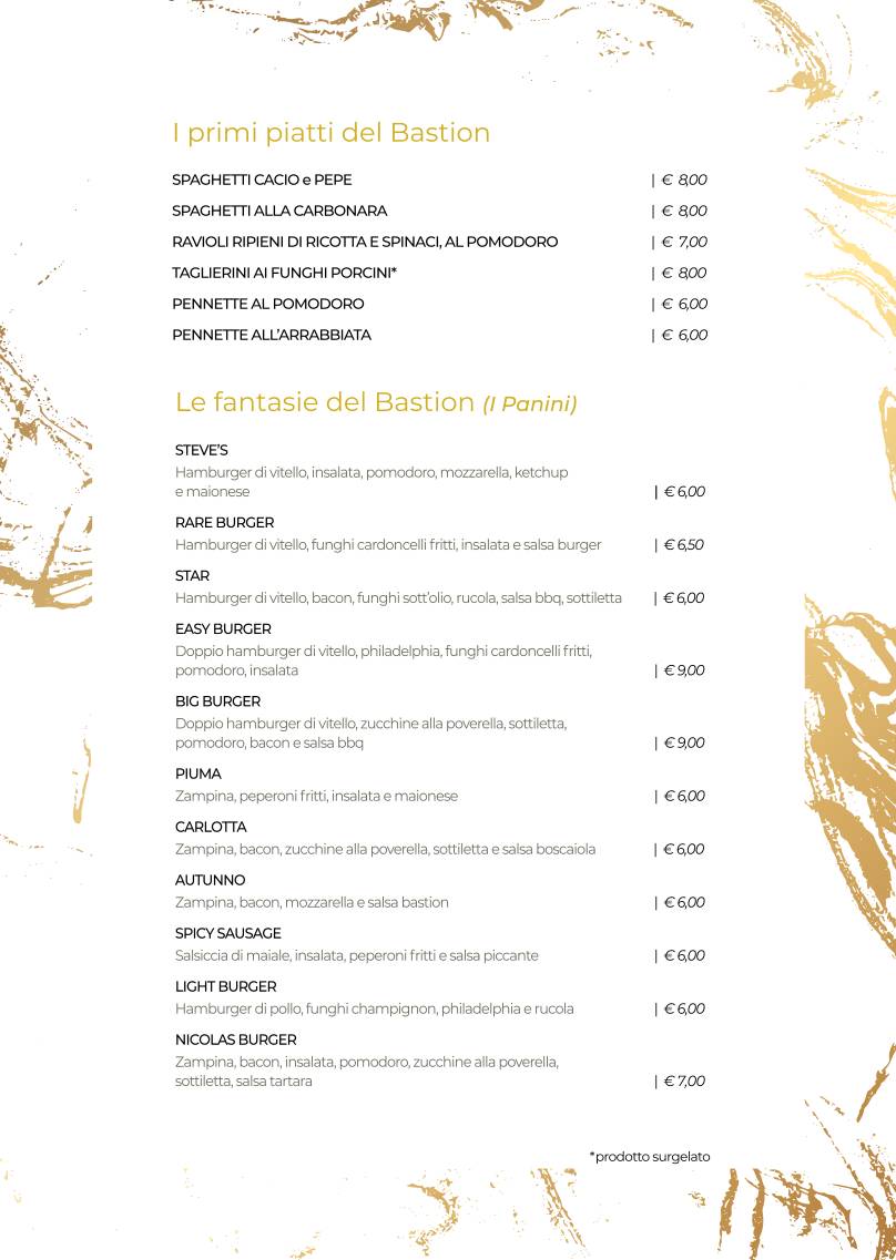 Menu di Bastion 