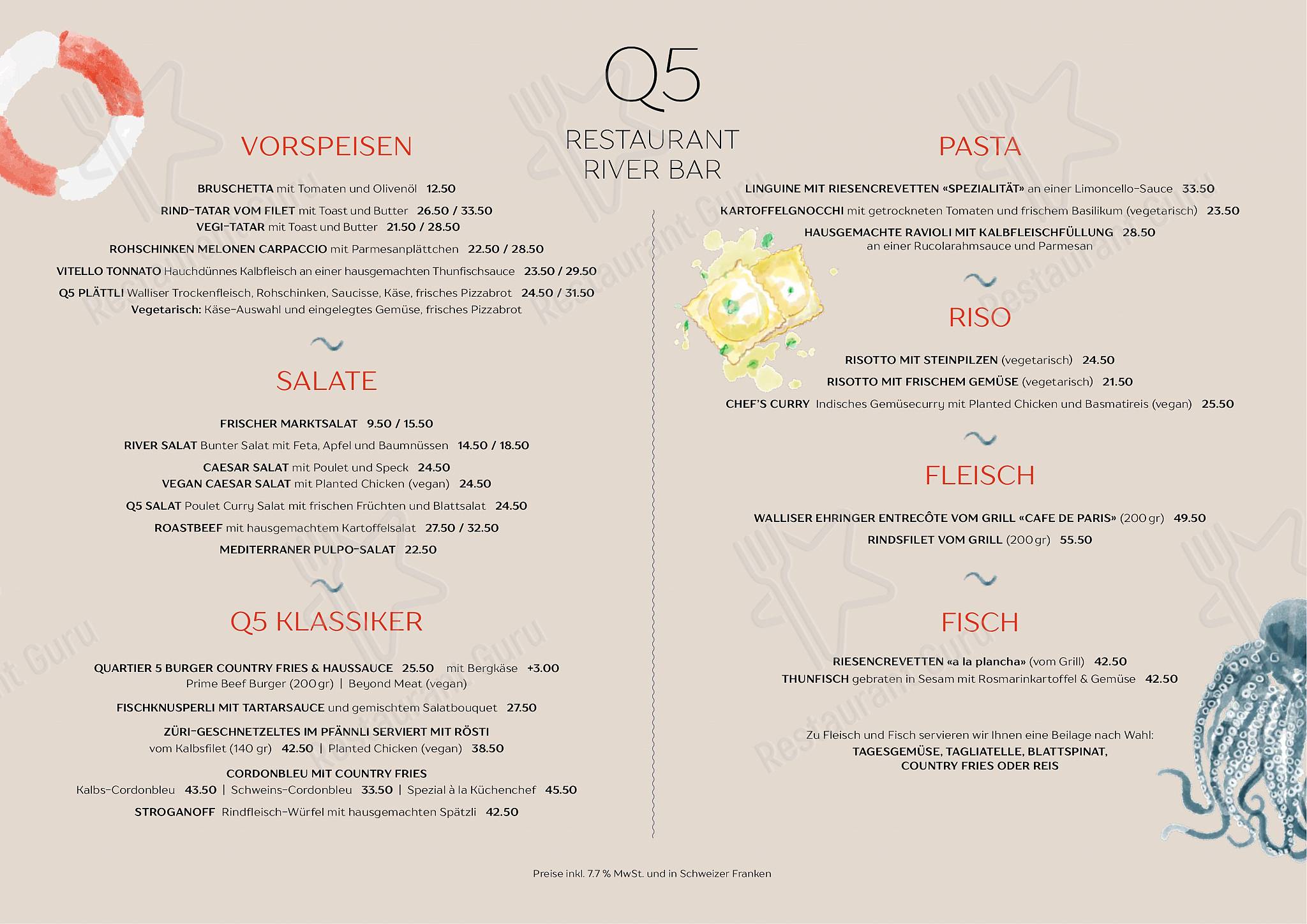Menu di Quartier5 - Wine Menu