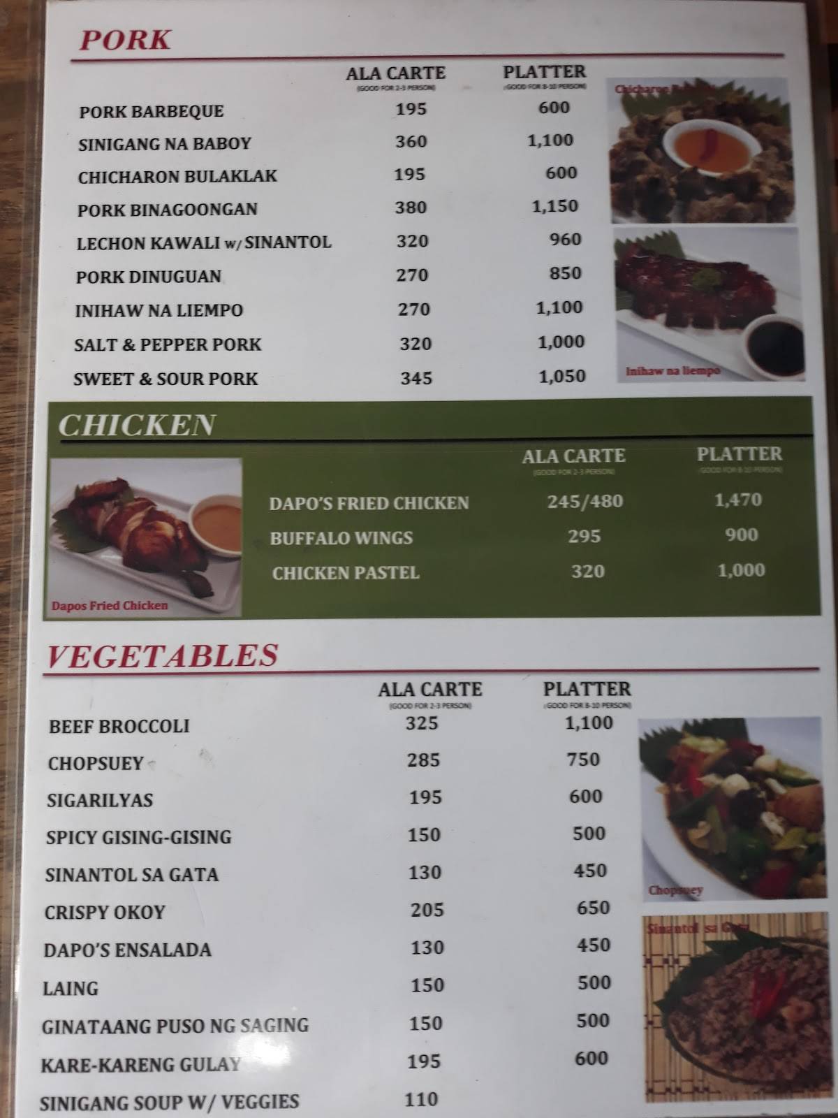 Menu at Dapo at Tisa Fairview Quezon City restaurant, Quezon City, 59