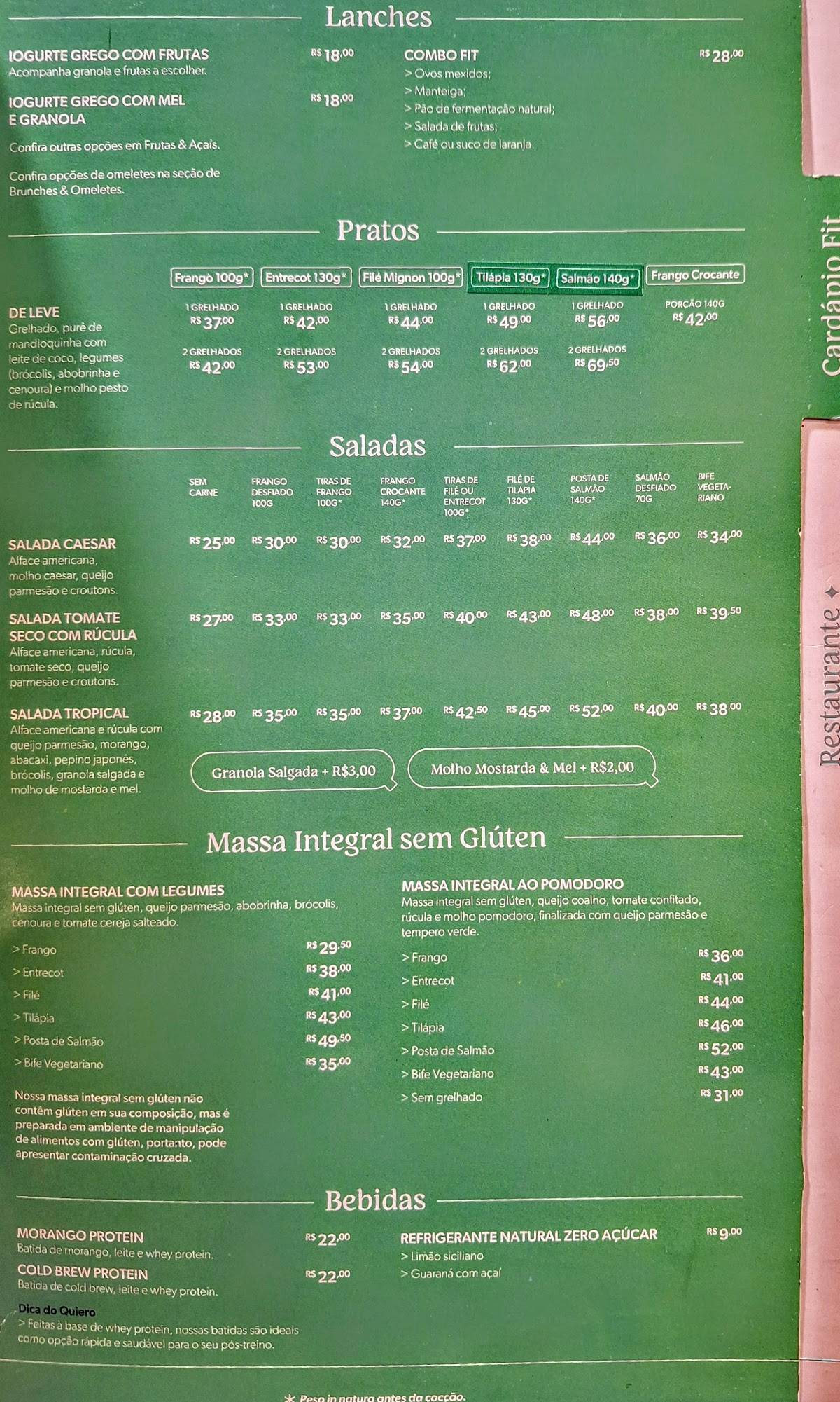 Quiero Café cardápio