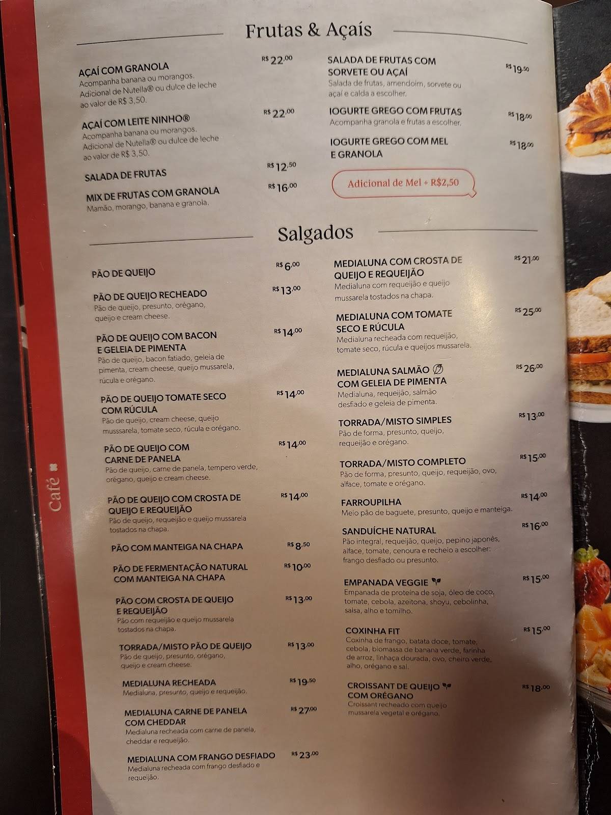 Quiero Café cardápio