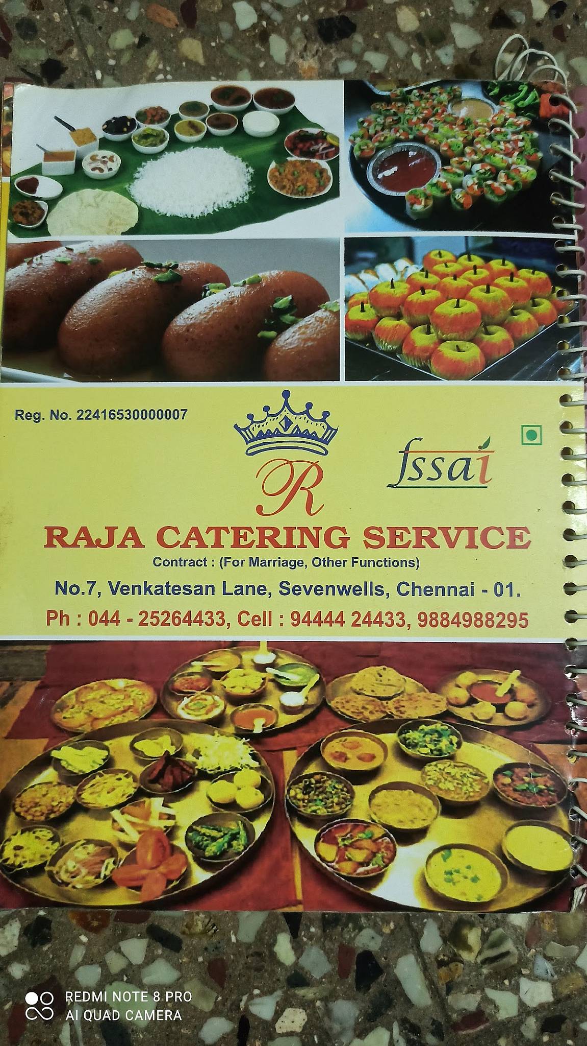 RAJA CATERING SERVICES [RCS] A.M.YUVARAJ menu