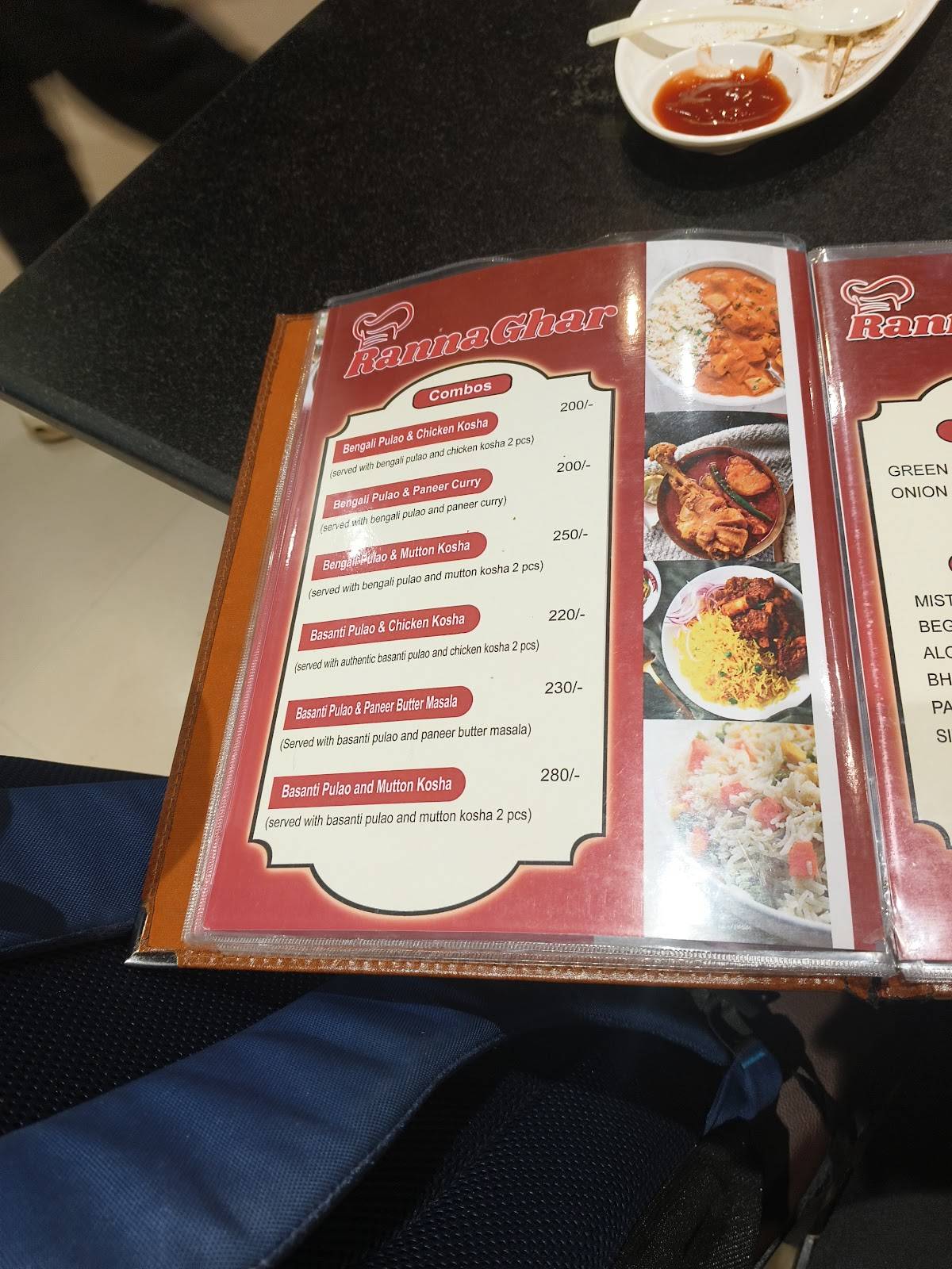 RANNA GHAR menu
