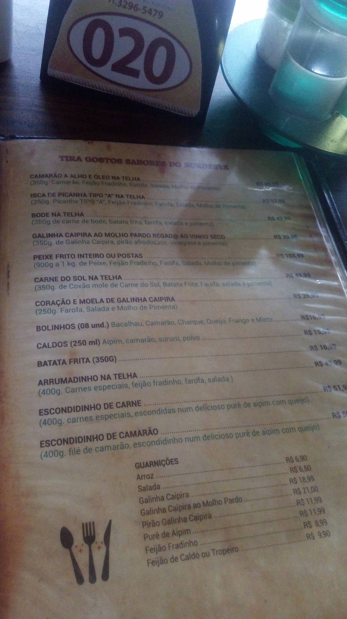 RESTAURANTE GALINHA CAIPIRA cardápio