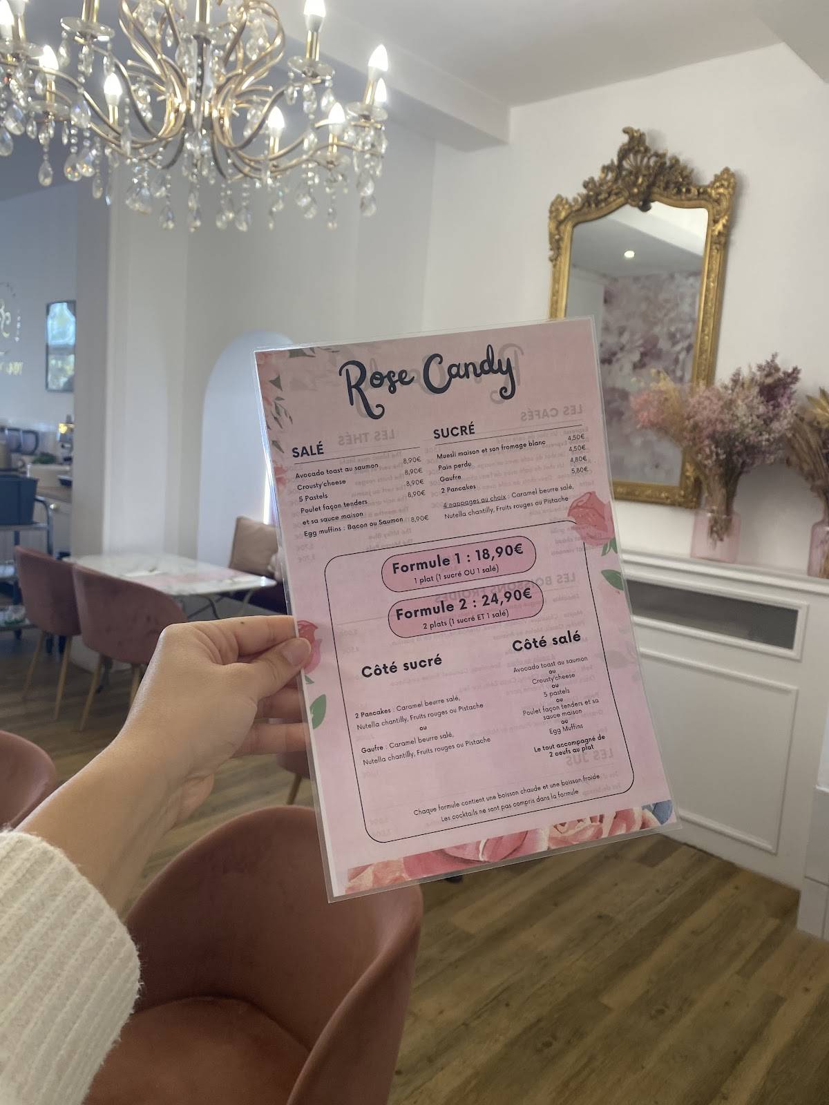 Menu de ROSE CANDY