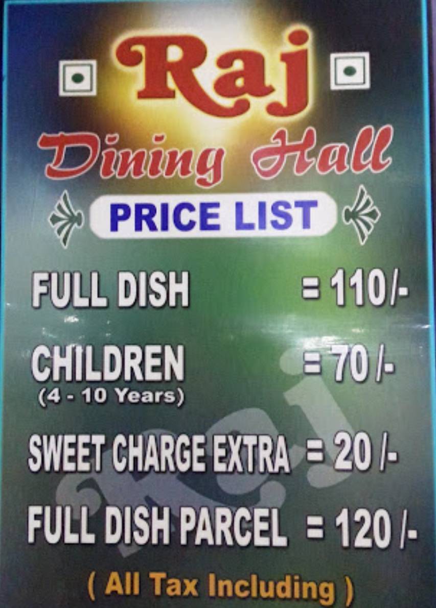 Raj Dining Hall - Best Gujrati Restaurant in Junagadh Best Chinese and Punjabi Restaurant in Junagadh menu