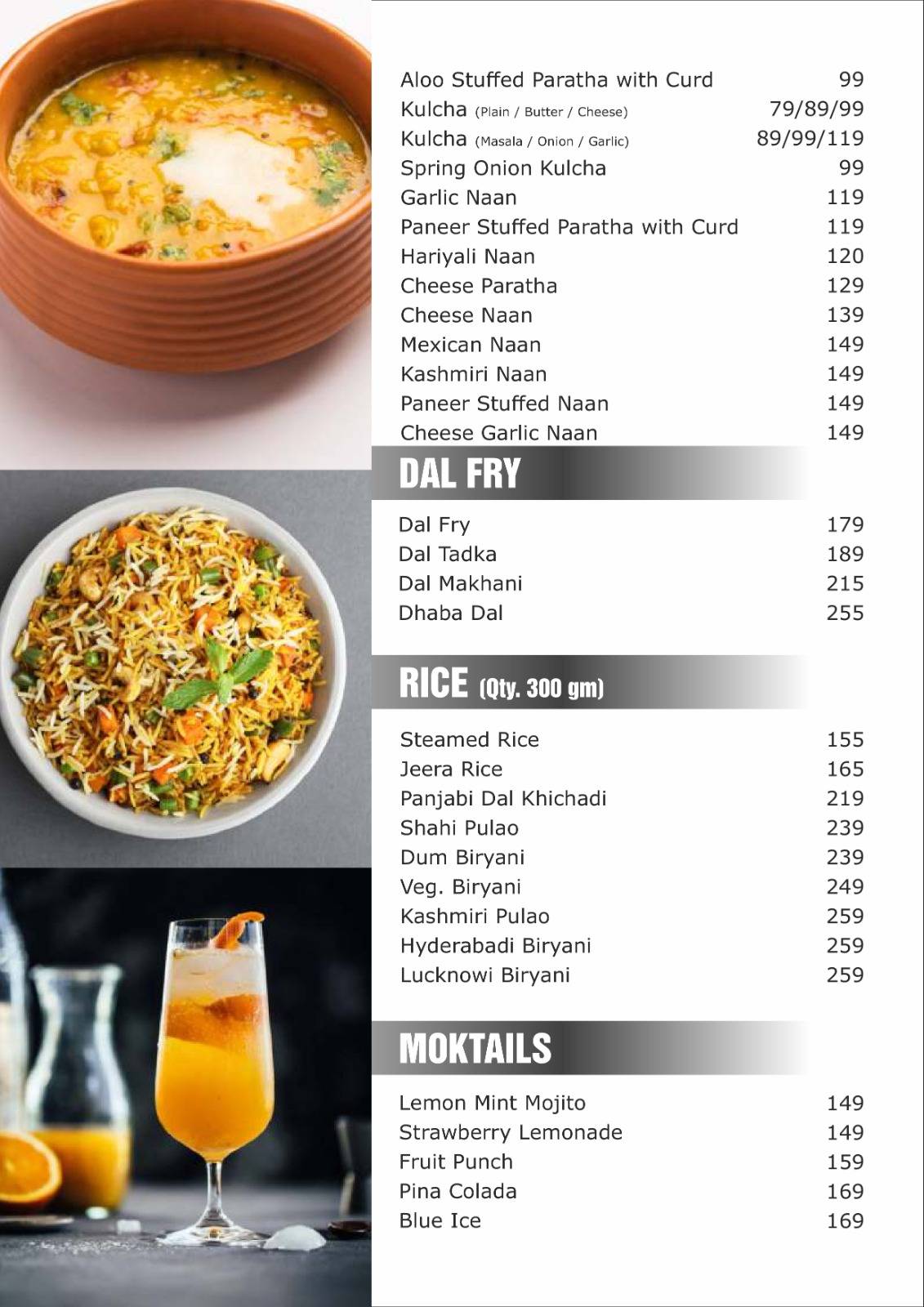 Sodam Taste and More menu