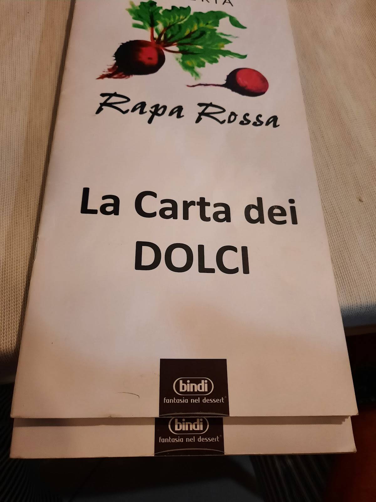 Menu di Rapa Rossa 