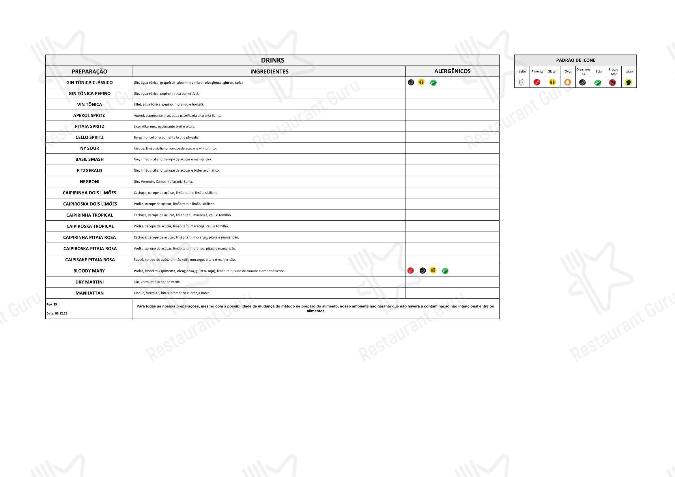 Ráscal Higienópolis em São Paulo - Boronia Catering Menu Pack