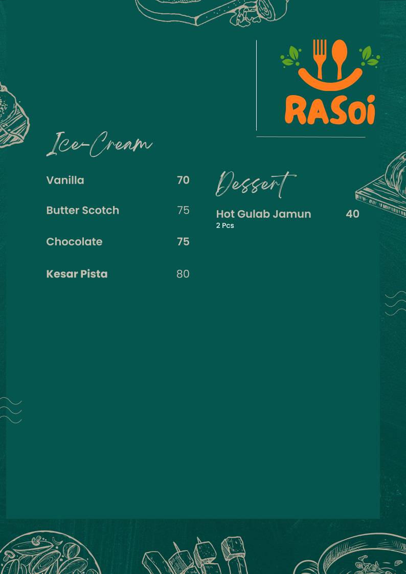 Rasoi Restro menu