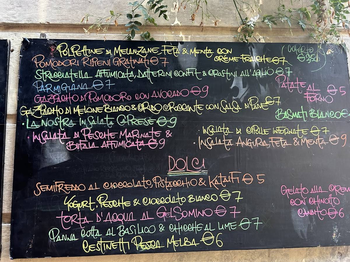 Menu di Razmataz Wine Bar Catania 