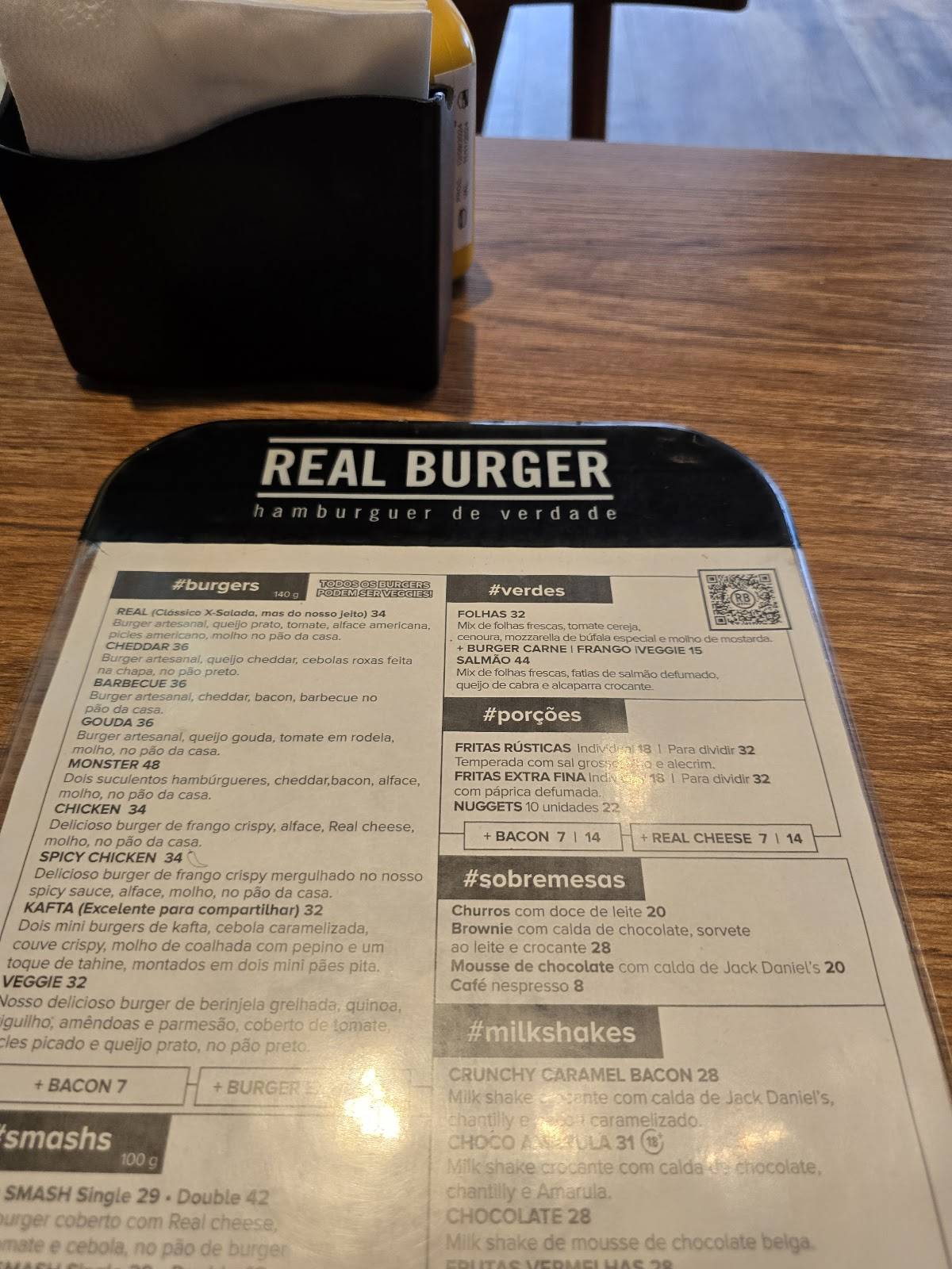 Real Burger Alphaville cardápio