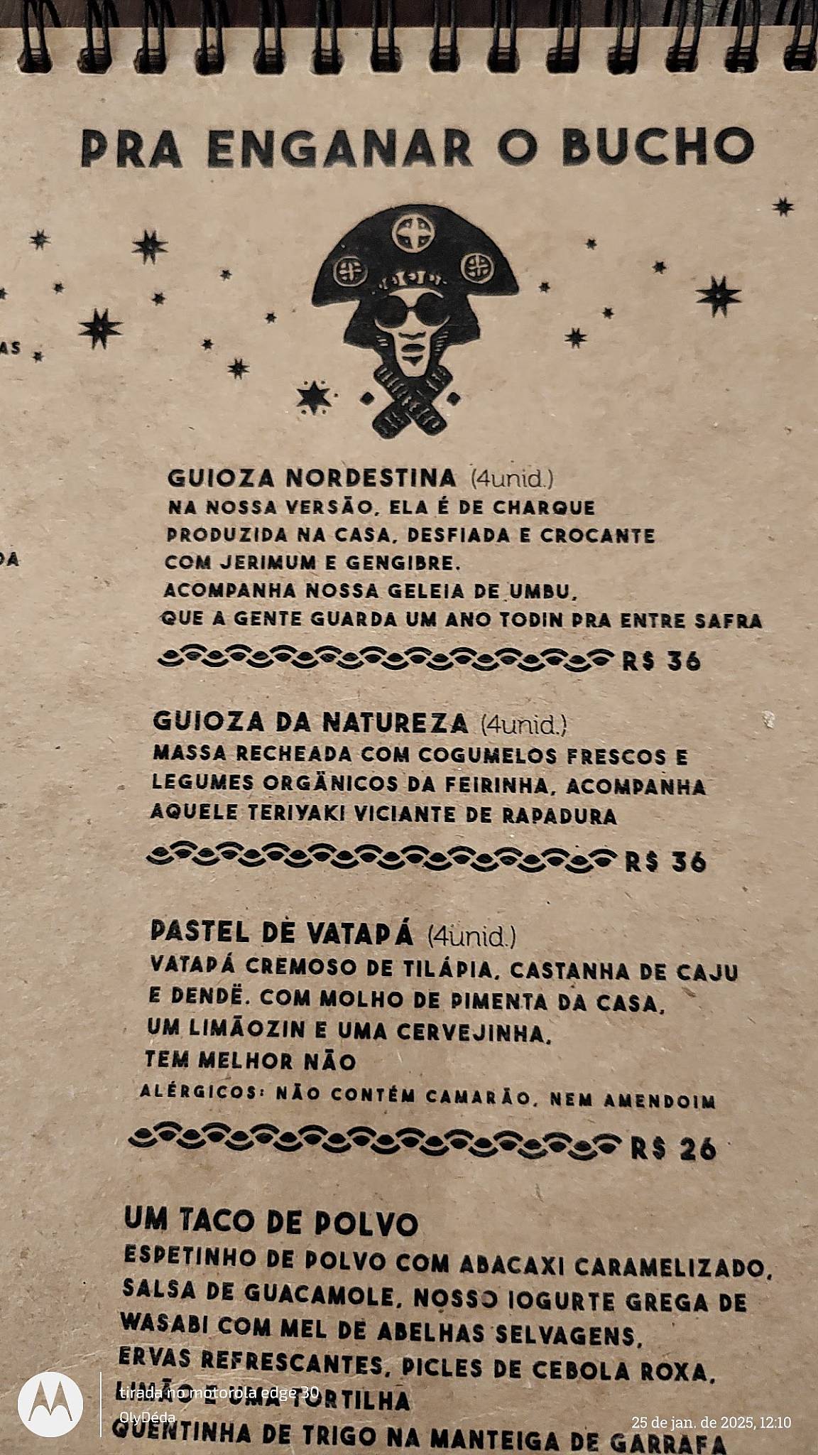 Vapor - Cozinha Afetiva cardápio