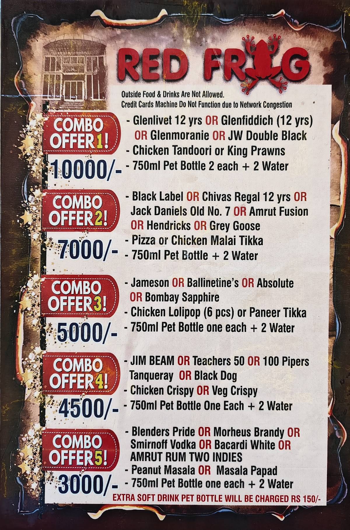 Red frog menu
