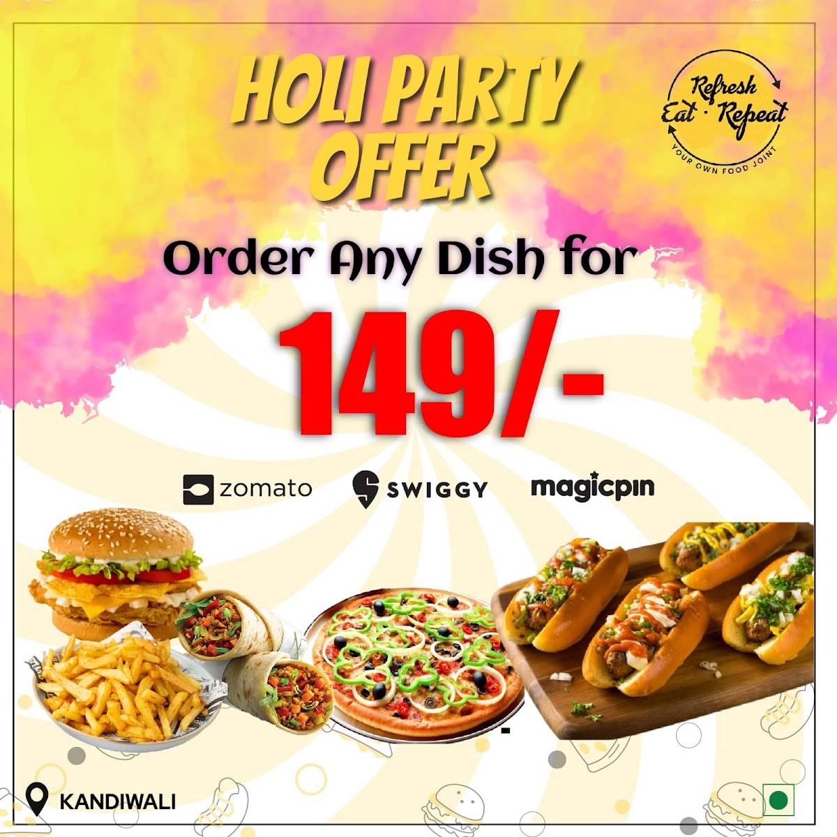Refresh Eat Repeat menu