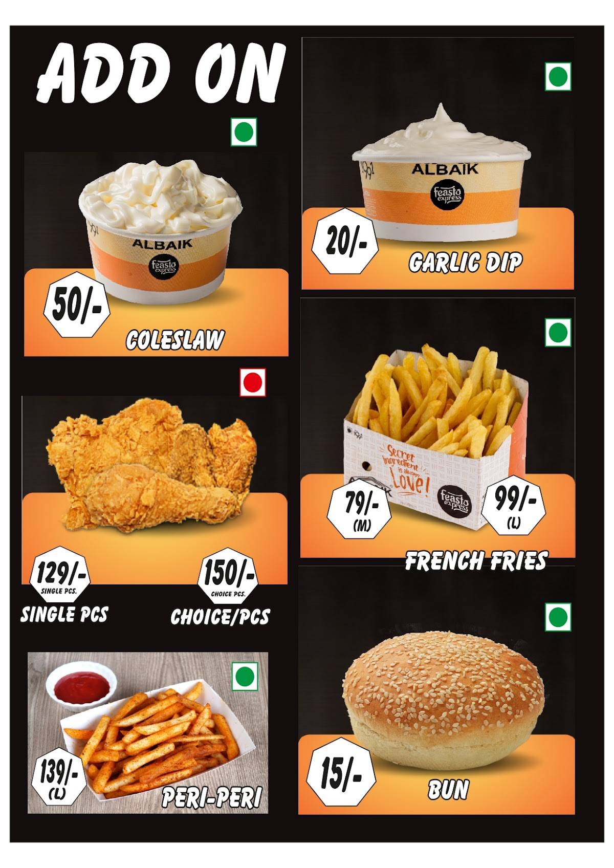 AL Baik Gajraula menu