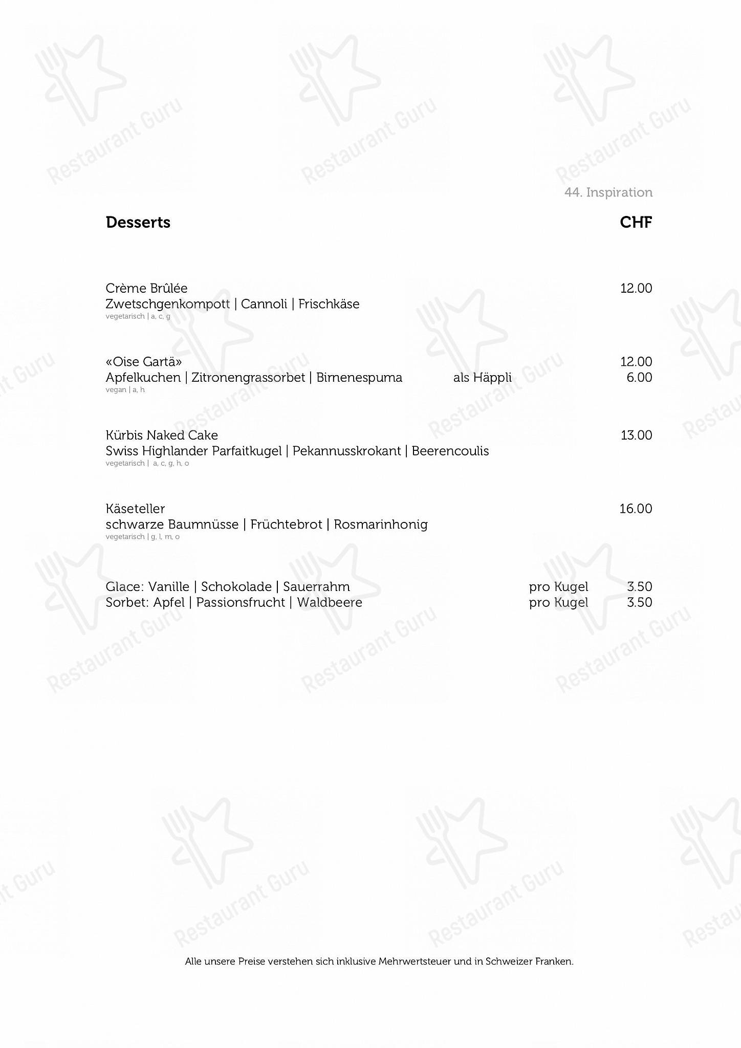 8610 Restaurant in Uster - Крафт меню