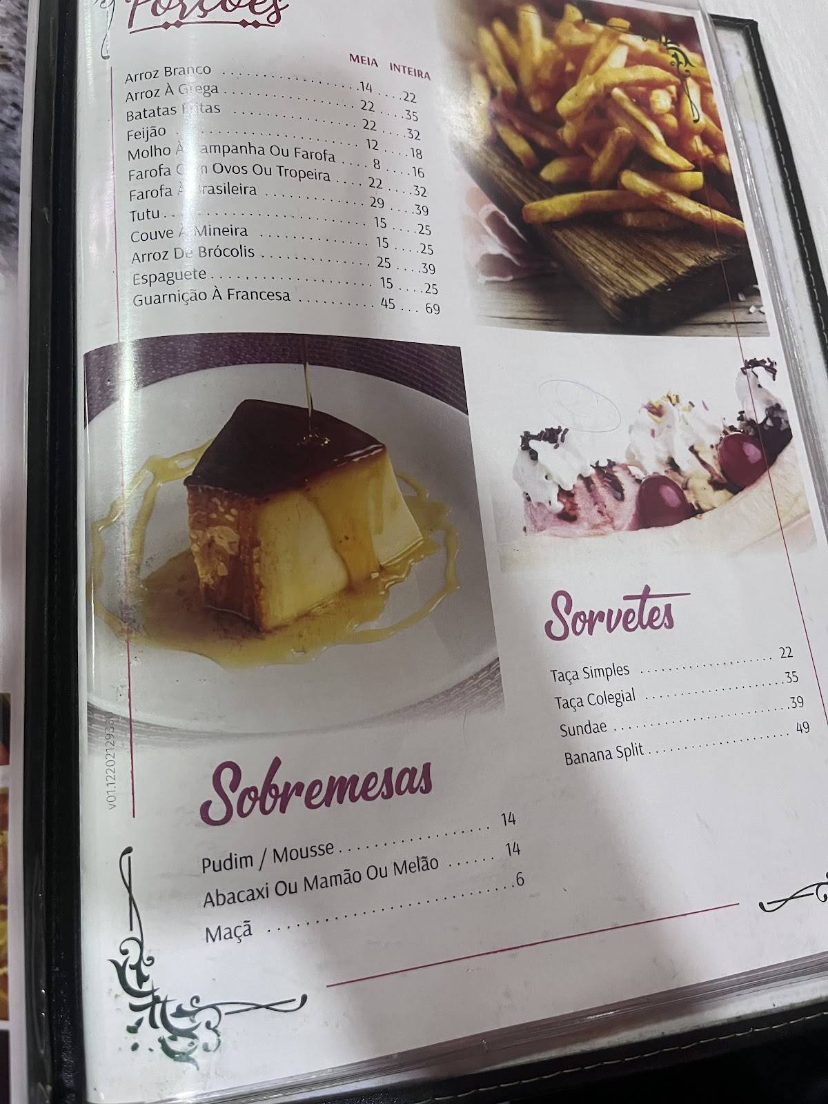 Adega Duas Nações cardápio