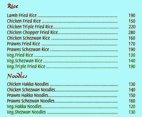 Ahmed Bhai's Bry & Dry menu