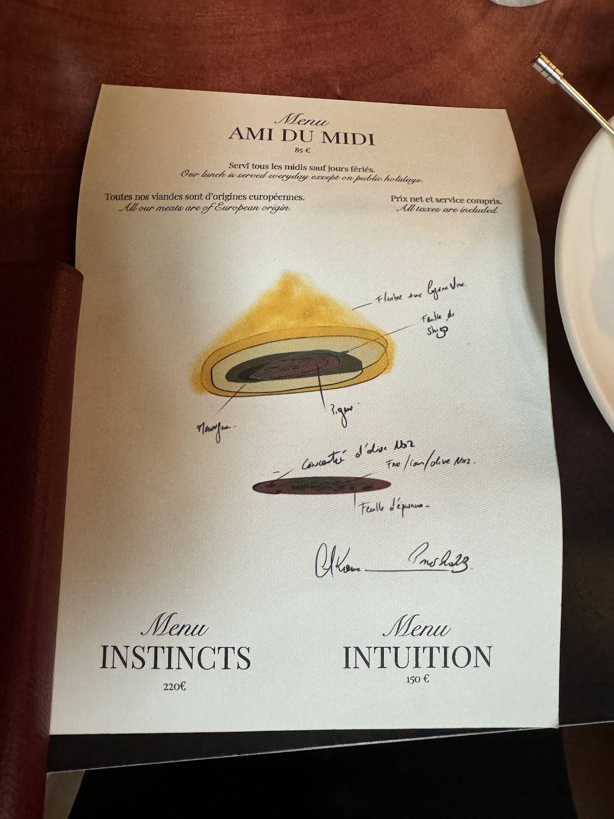 Menu de Restaurant Akrame
