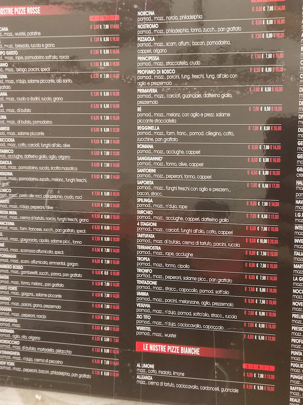 Menu di Al Tempo Giusto 