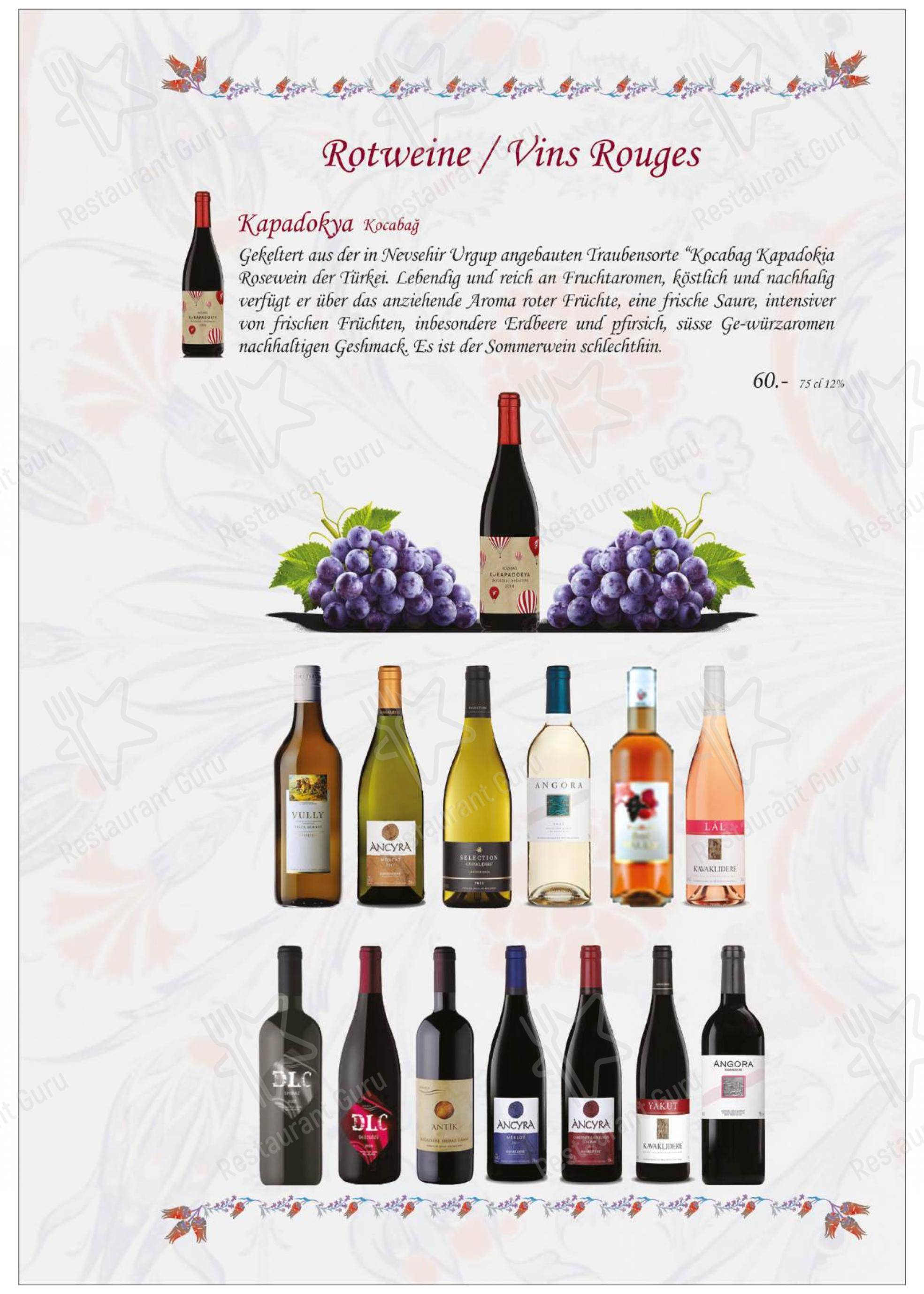 Menu di Restaurant Anatolia GmbH - Menu