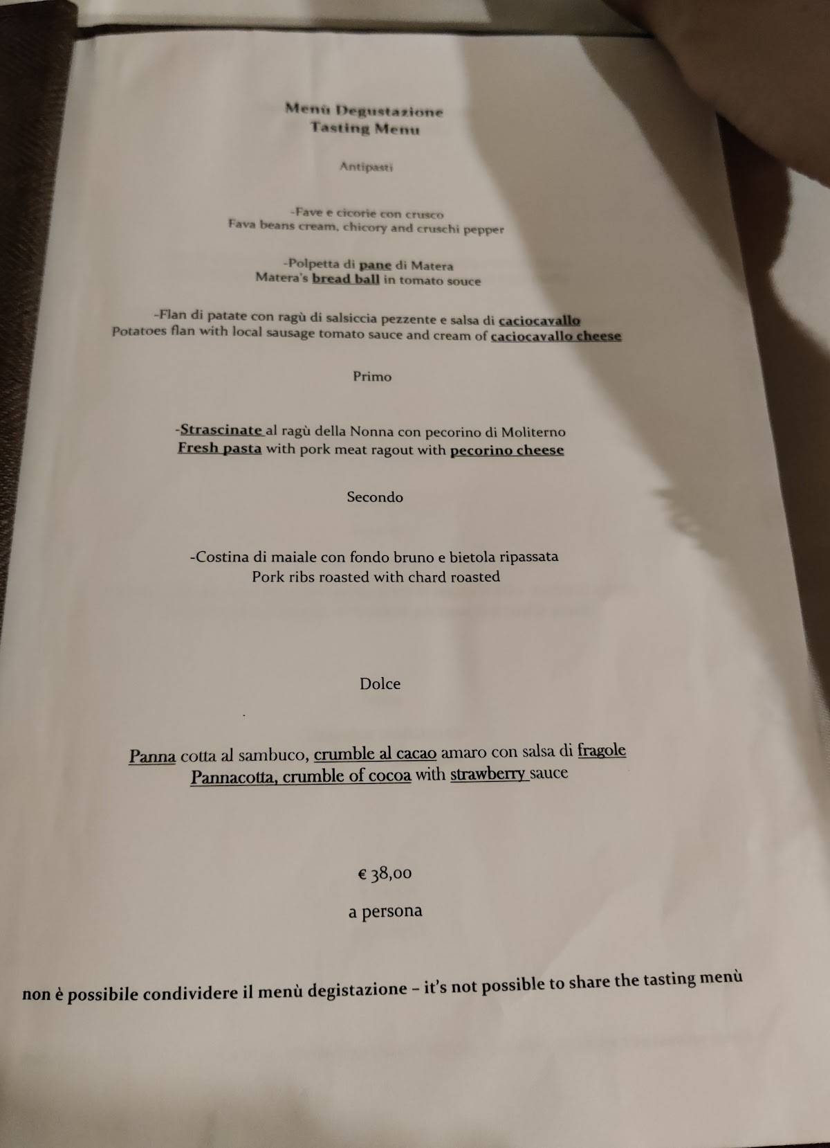 Menu di Austin 