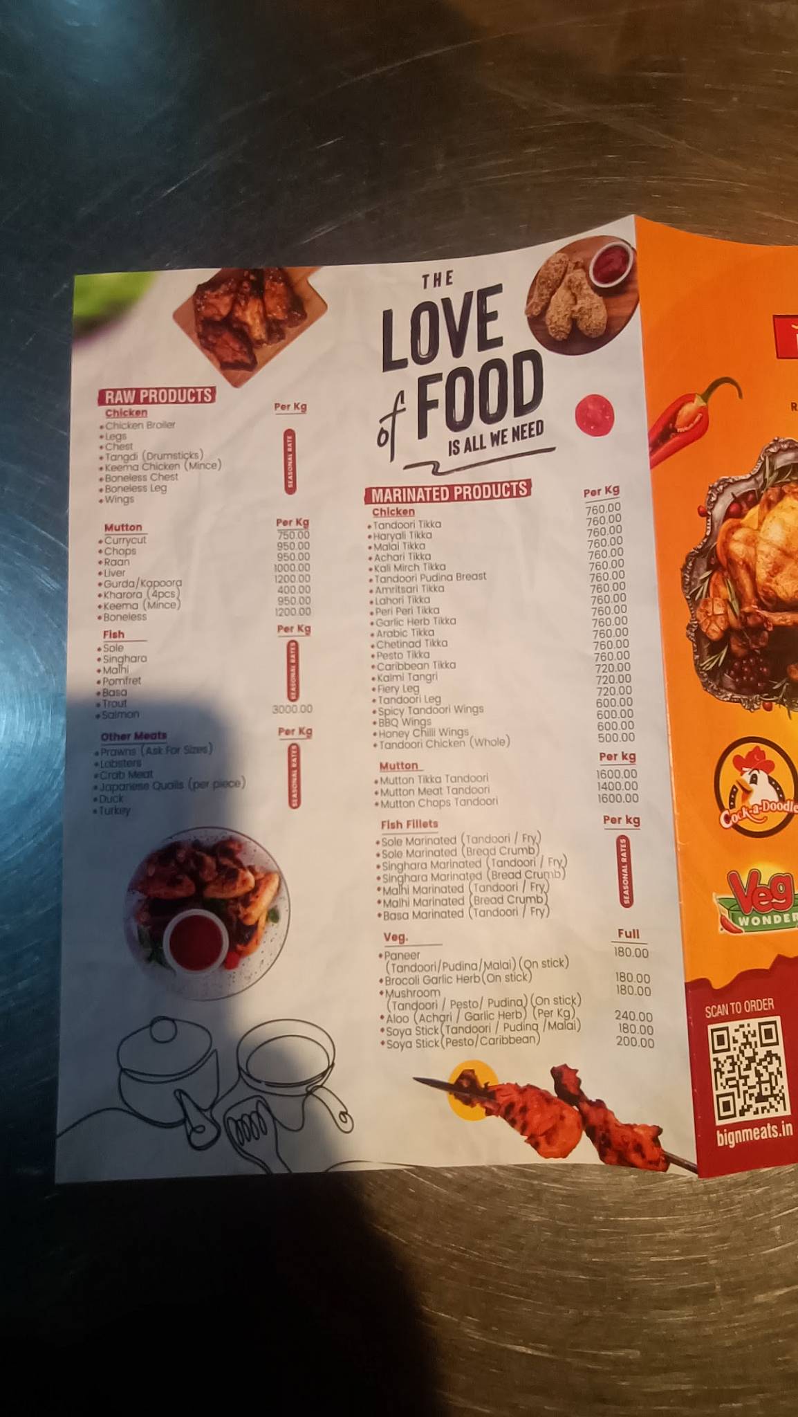 BIG N MEATS menu