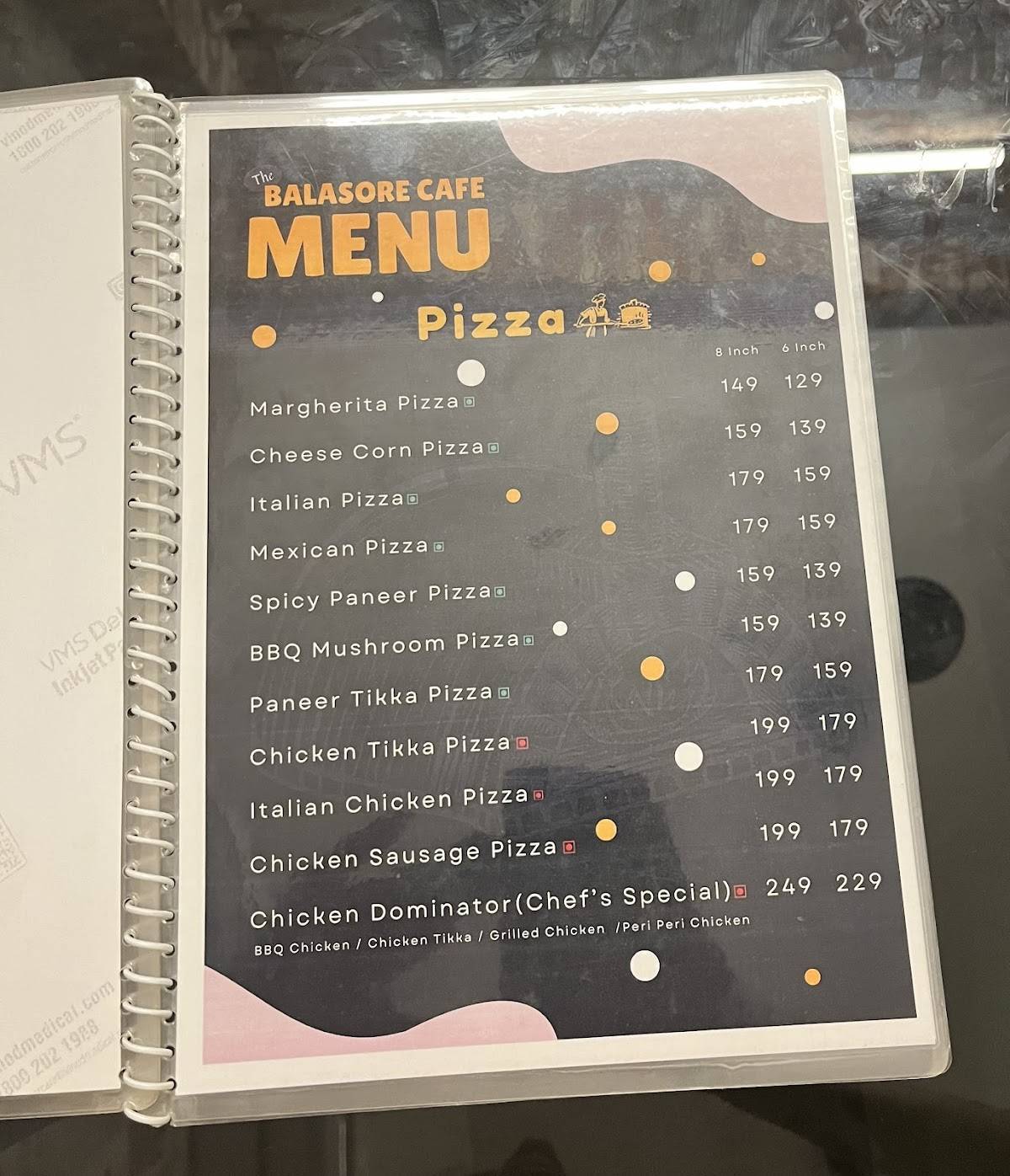 Balasore Cafe menu