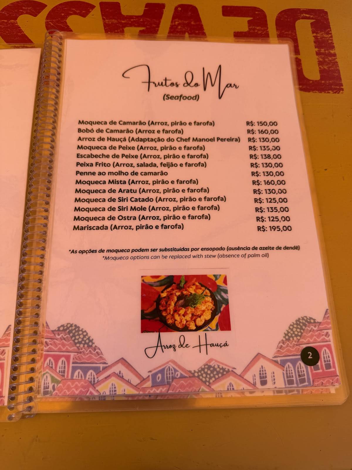 Axego Restaurante e Bar cardápio