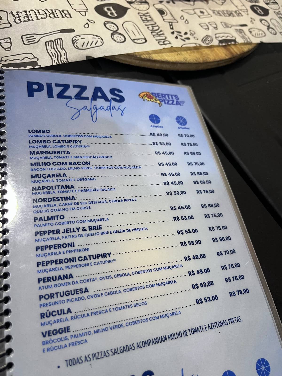 Berti's Pizza - Ponta Negra cardápio