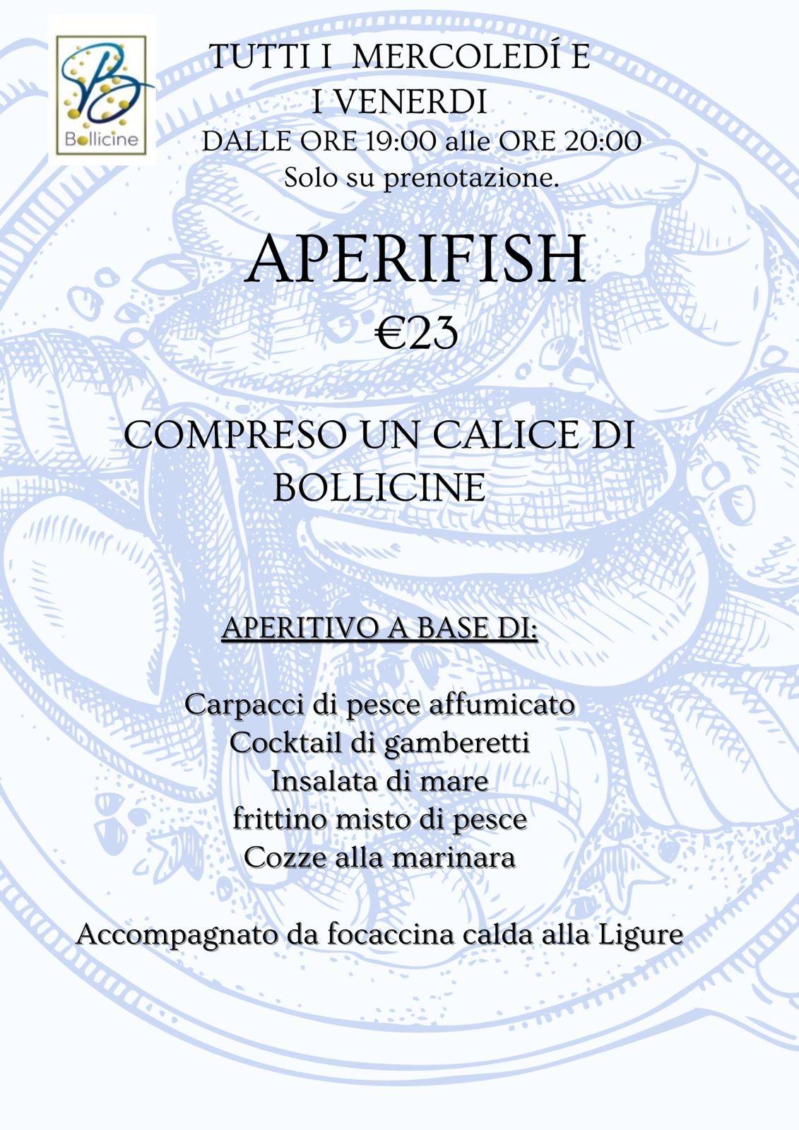 Menu di Bollicine Ristorante Ligure di Pesce fresco 