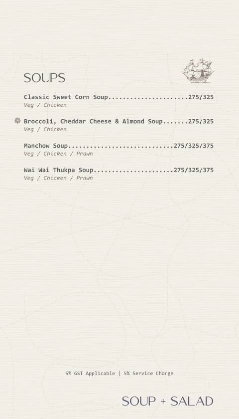 Bridge Bistro Bar menu