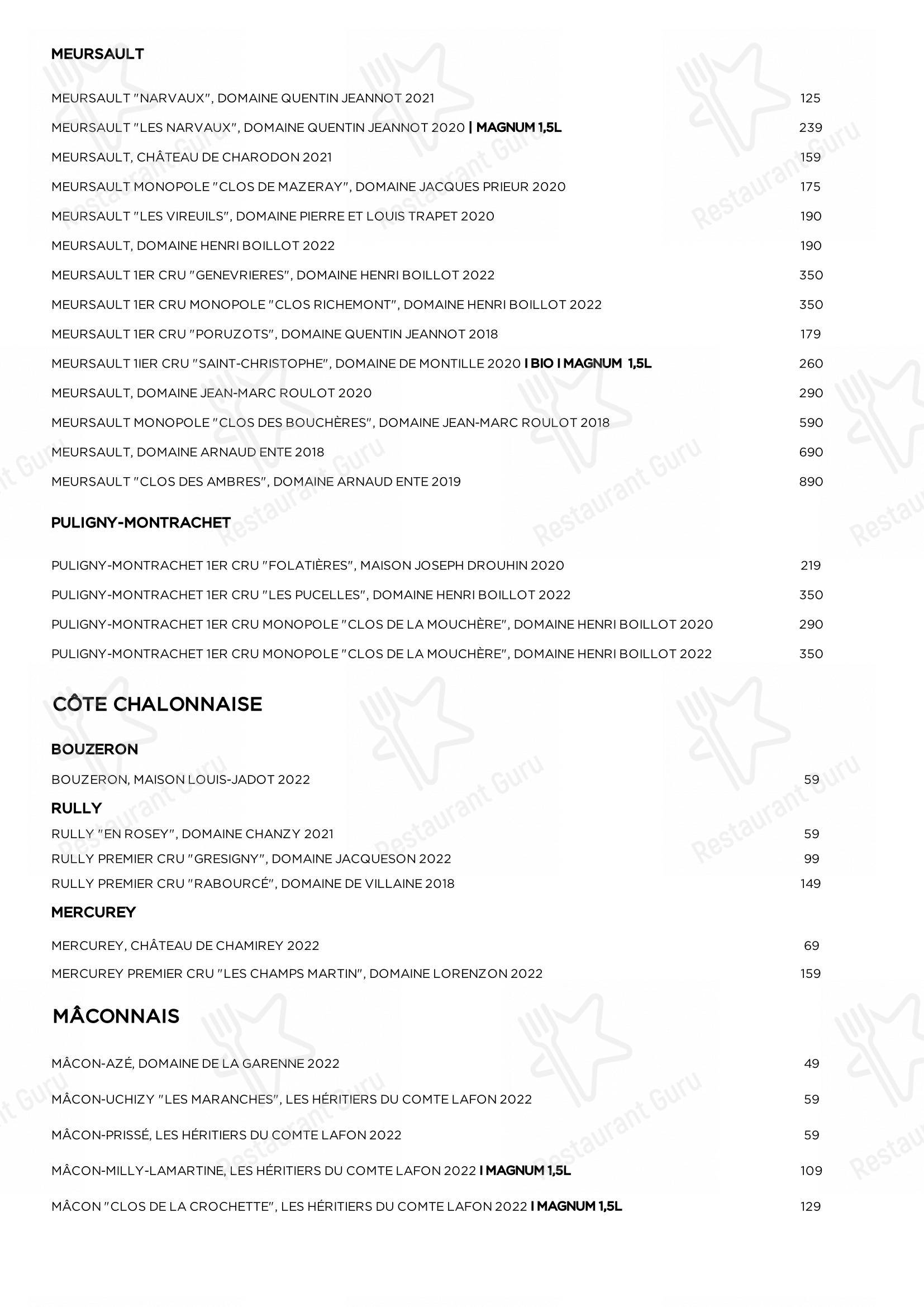 Restaurant Brigitte dans Paris - Коктейльная карта