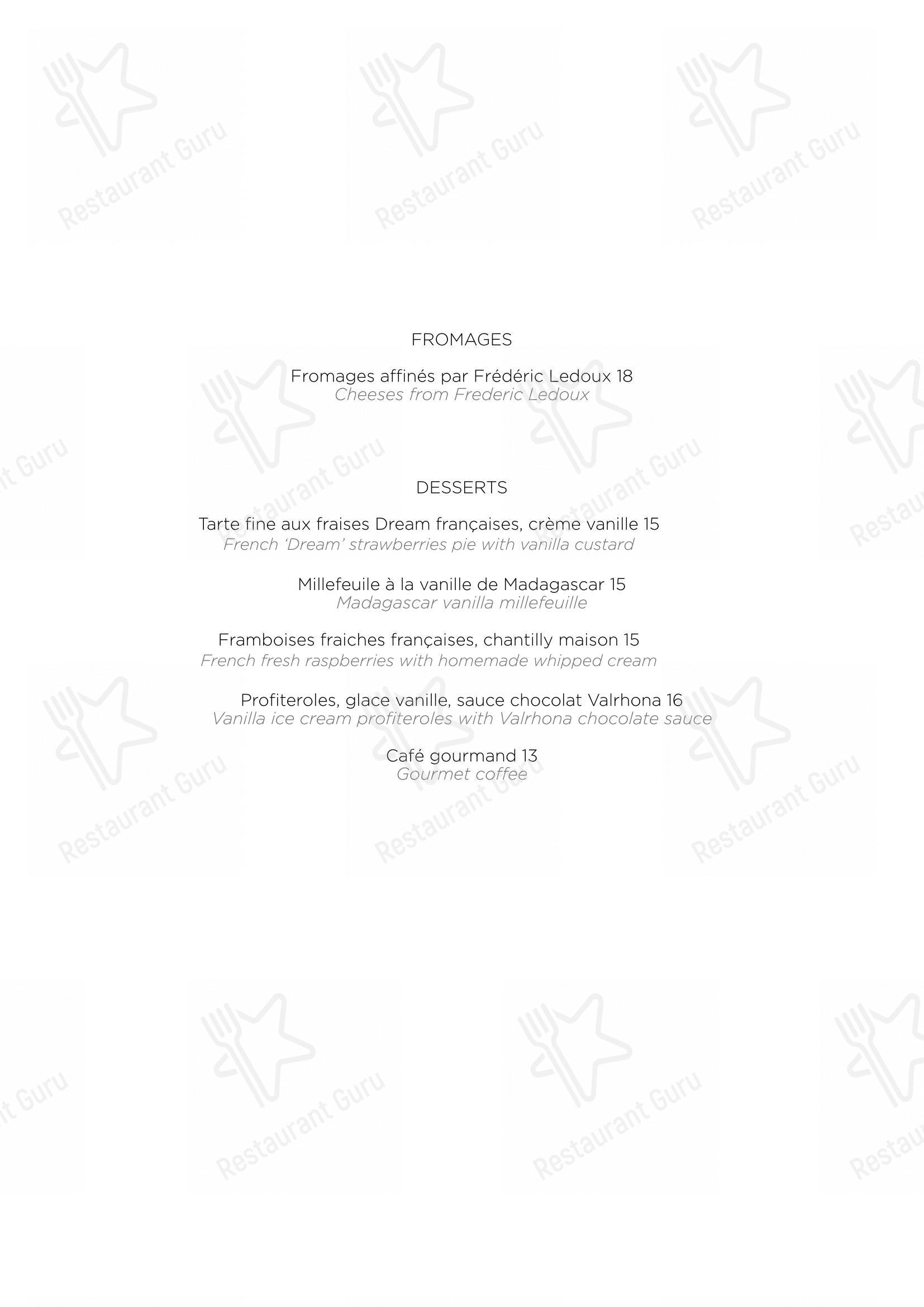 Restaurant Brigitte dans Paris - Menu bar