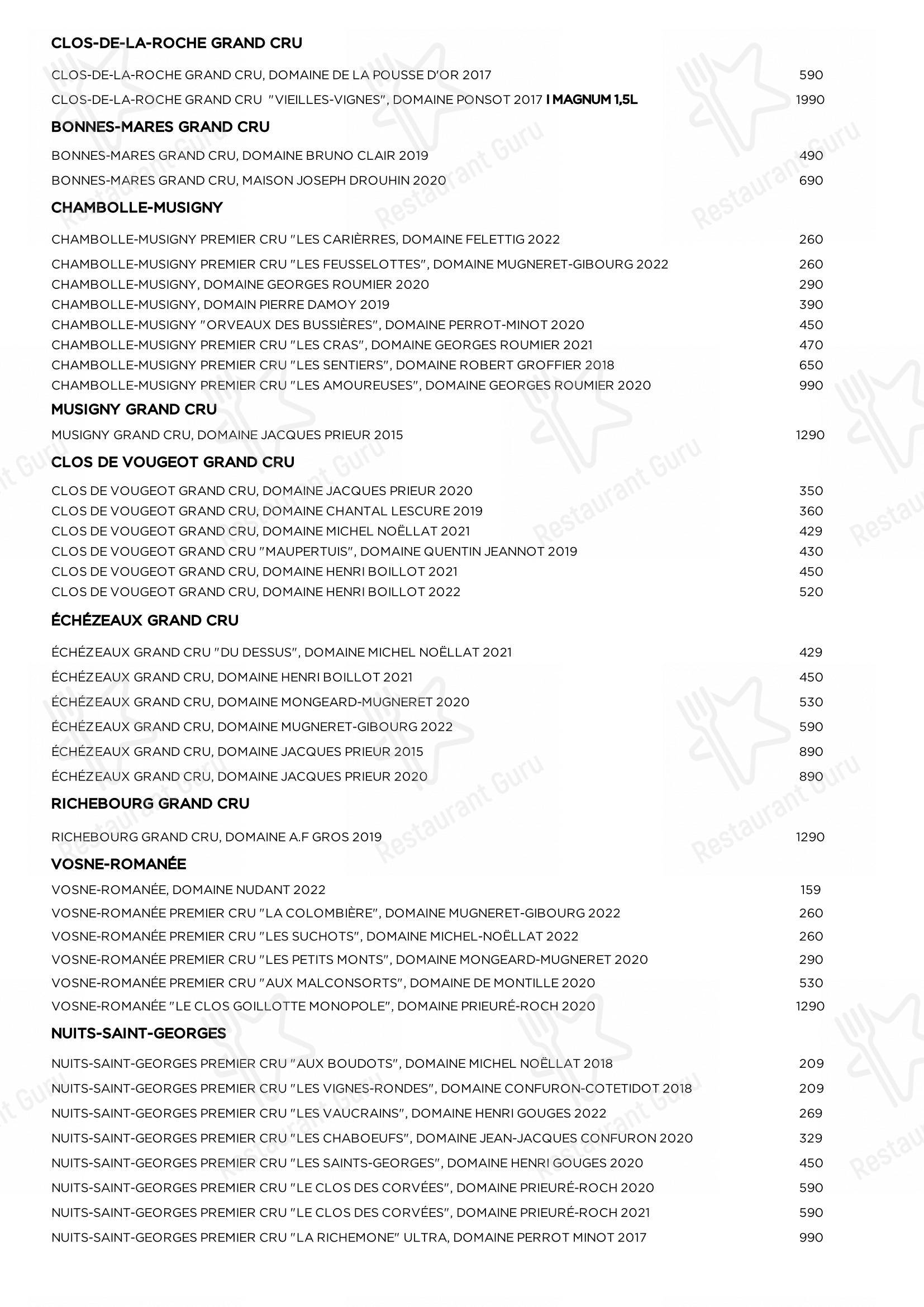 Коктейльная карта pour Restaurant Brigitte dans Paris