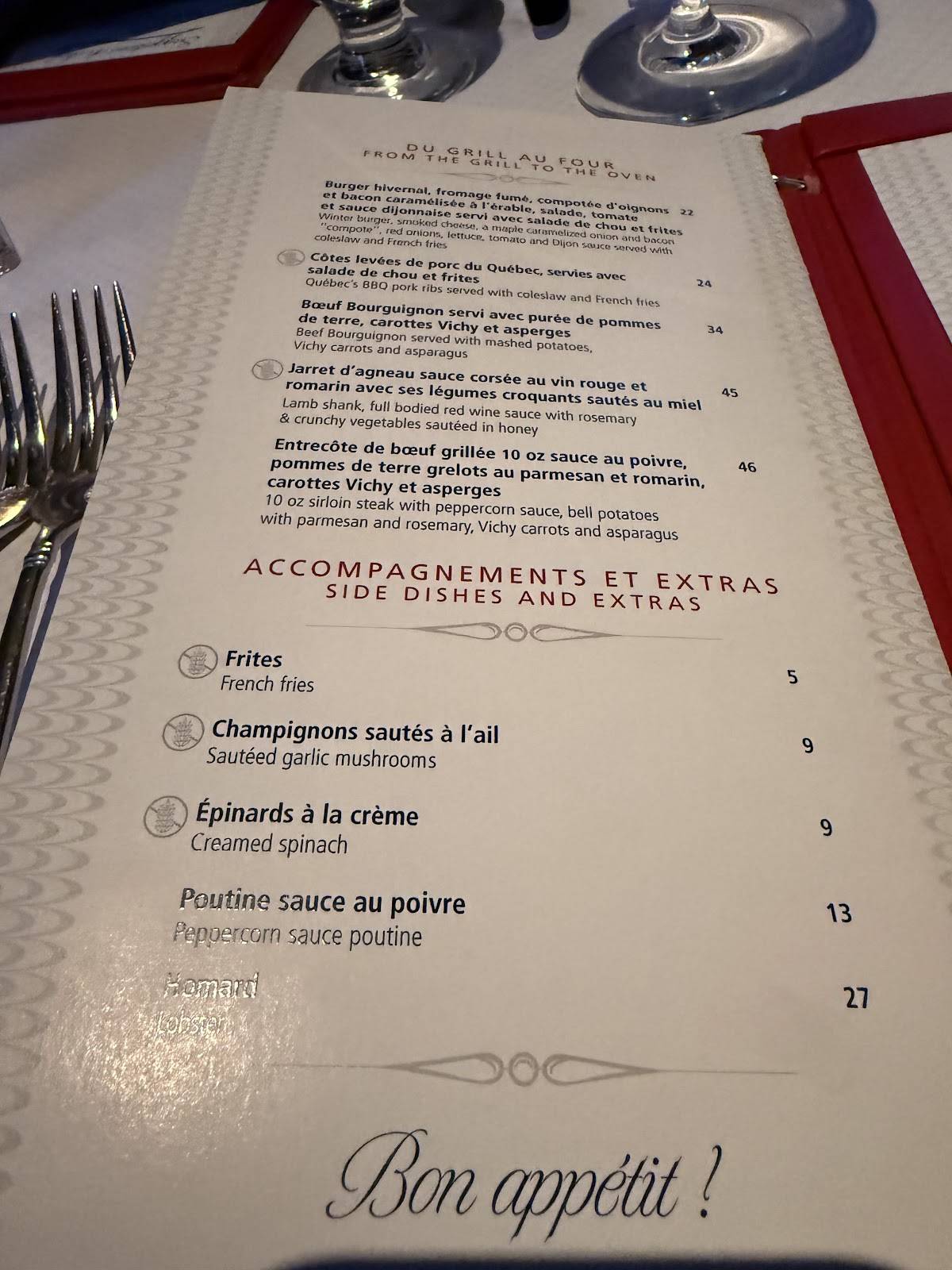 Menu de Conti Caffe