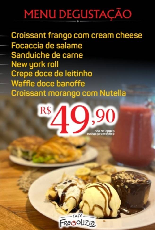 Café Fragolizia cardápio