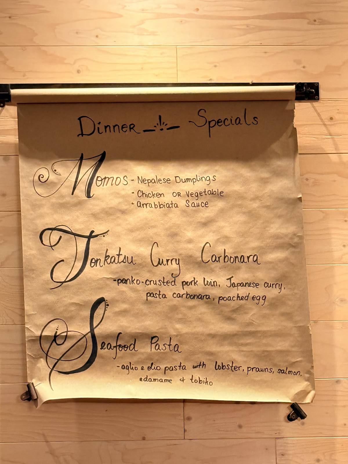 Menu de Carino Riserva