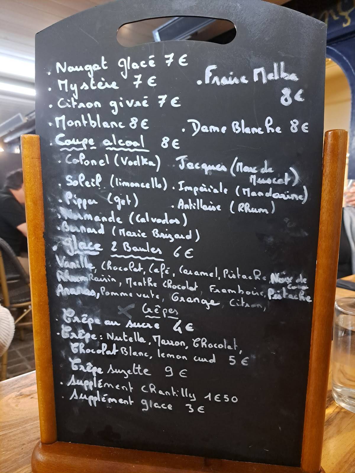 Menu de Chez François