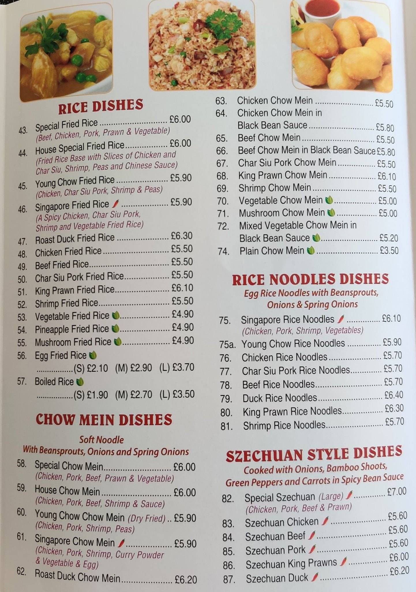 Menu at China Chef restaurant, Dursley