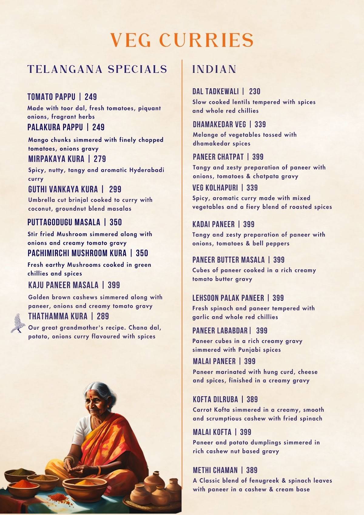 DASARA menu