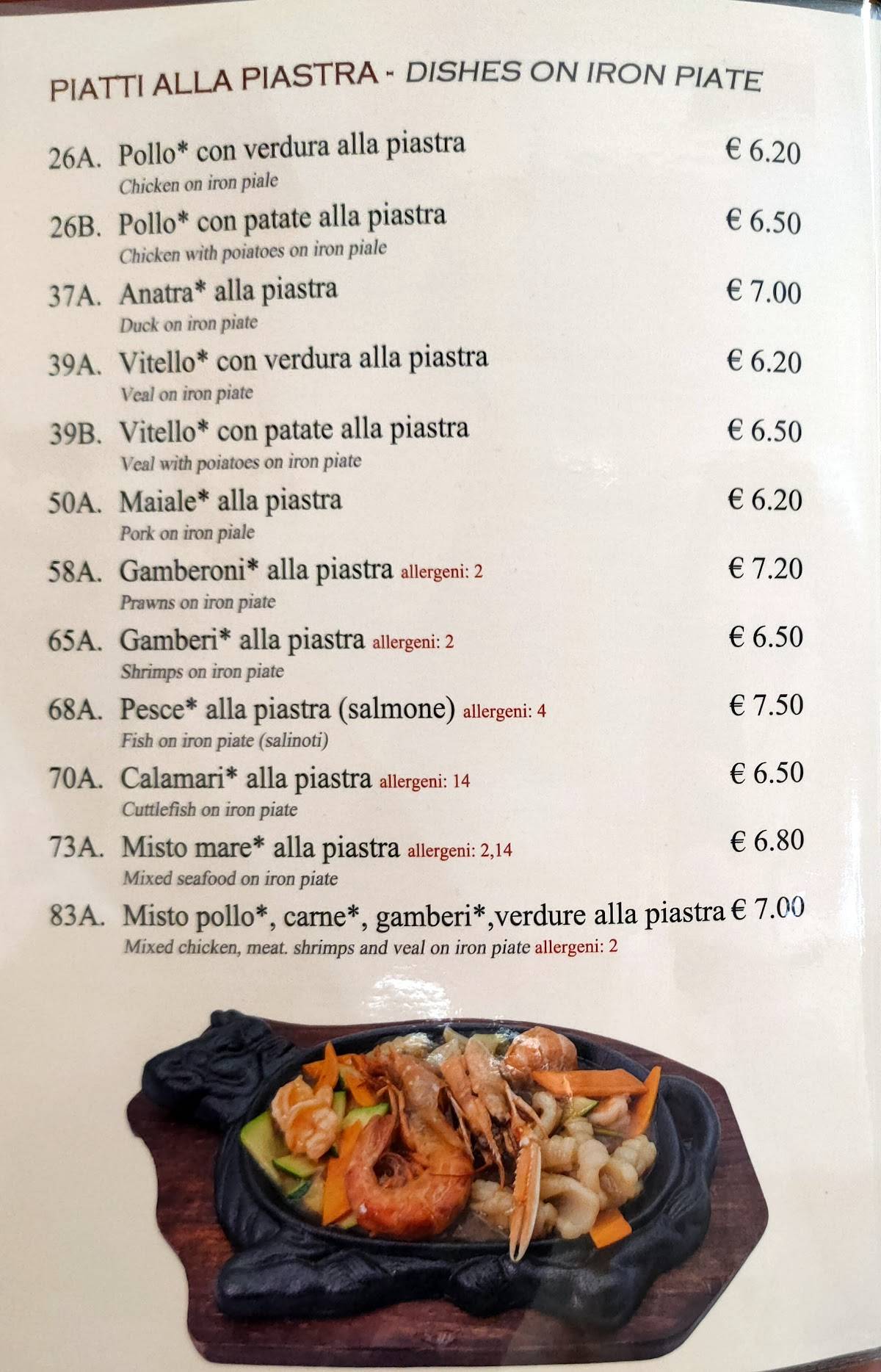 Menu di Da Lin 