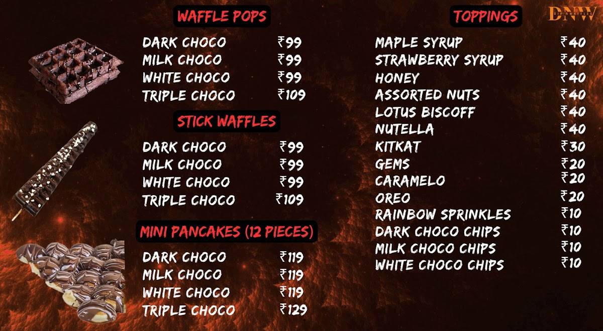 Dip’N Waffles menu